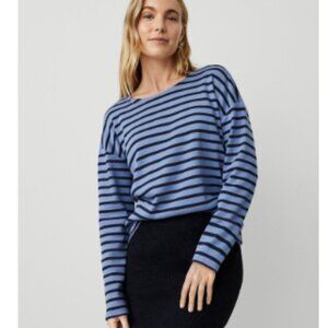 Ann Taylor Stripe Relaxed Long Sleeve Tee (Size M)